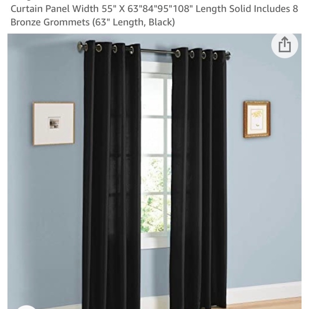 Black sheer curtains